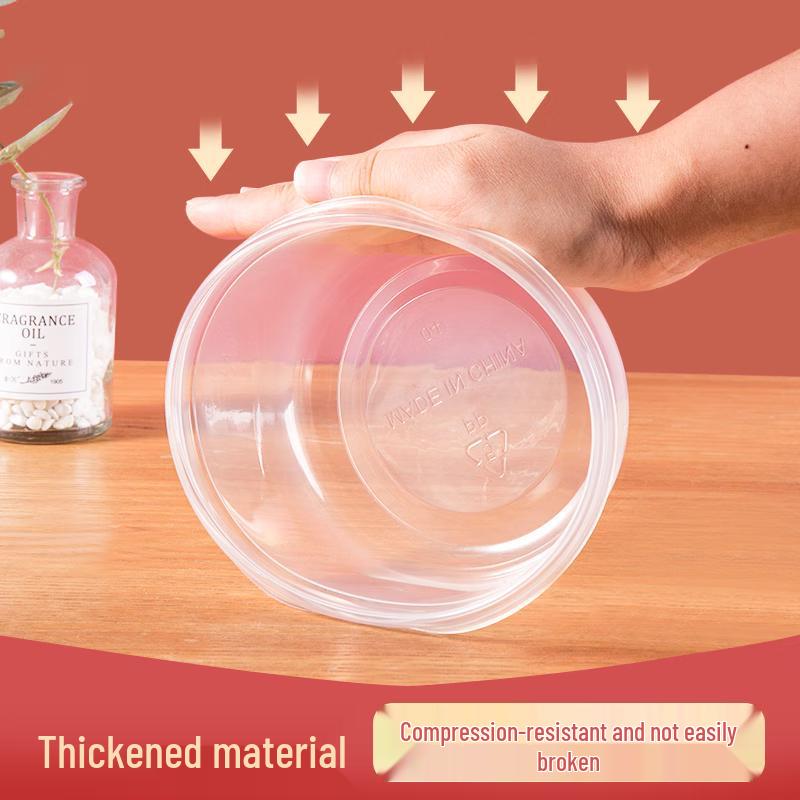 Fresh Life Plastic Food Storage & Takeout Bowls with Lids