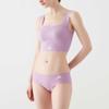 ADIDAS Cotton Organic AP0055 Half-Top Bra, Seamless, Blend, Cotton, Moisture-Wicking, Quick-Drying,