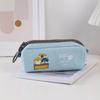 Canvas Pencil Case For Students Large Capacity Zipper Storage Bag For Girls