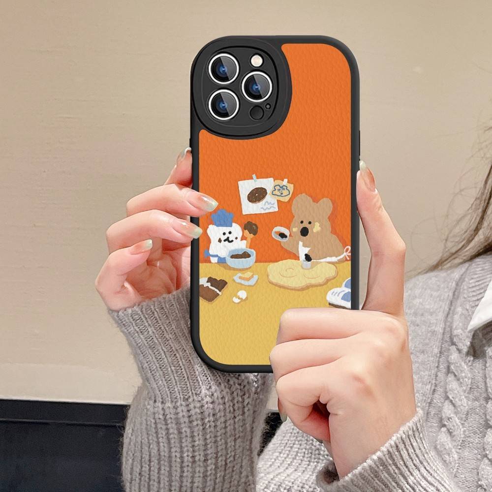 Cute Bear Quokkas Magsafe Phone Case For IPhone 11 12 13 14 15 16 Pro Max Plus Leather Cover