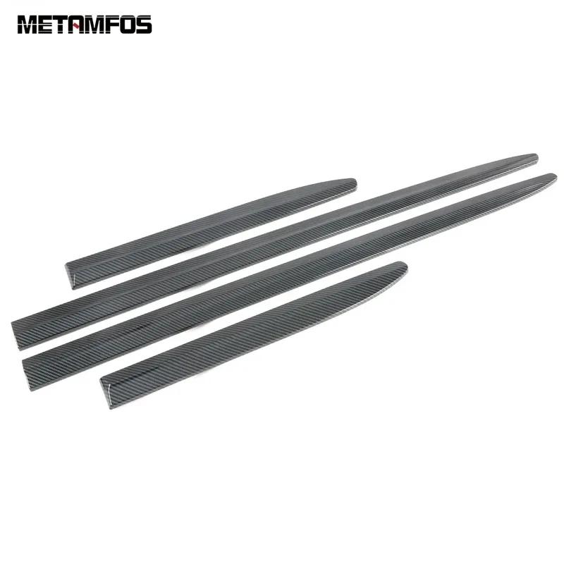 For Ford Explorer - 2024 2025 Carbon Fiber Door Side Line Strip Body Skirt Molding Trim Exterior Accessories Car Styling