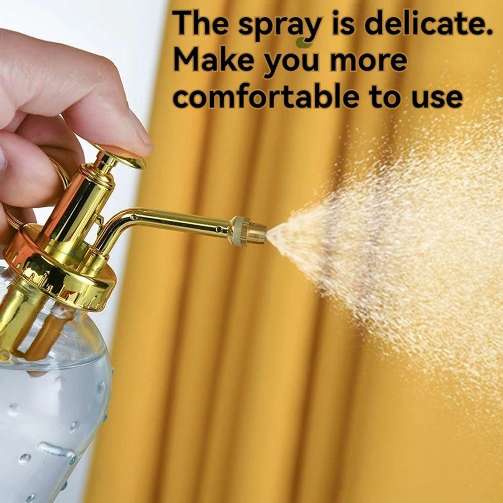 Push-type Glass Spray Bottle Hand Pressure Rain Drop Plant Sprinkler Kettle Fine Mist Non-slip Bottom Garden Watering Can