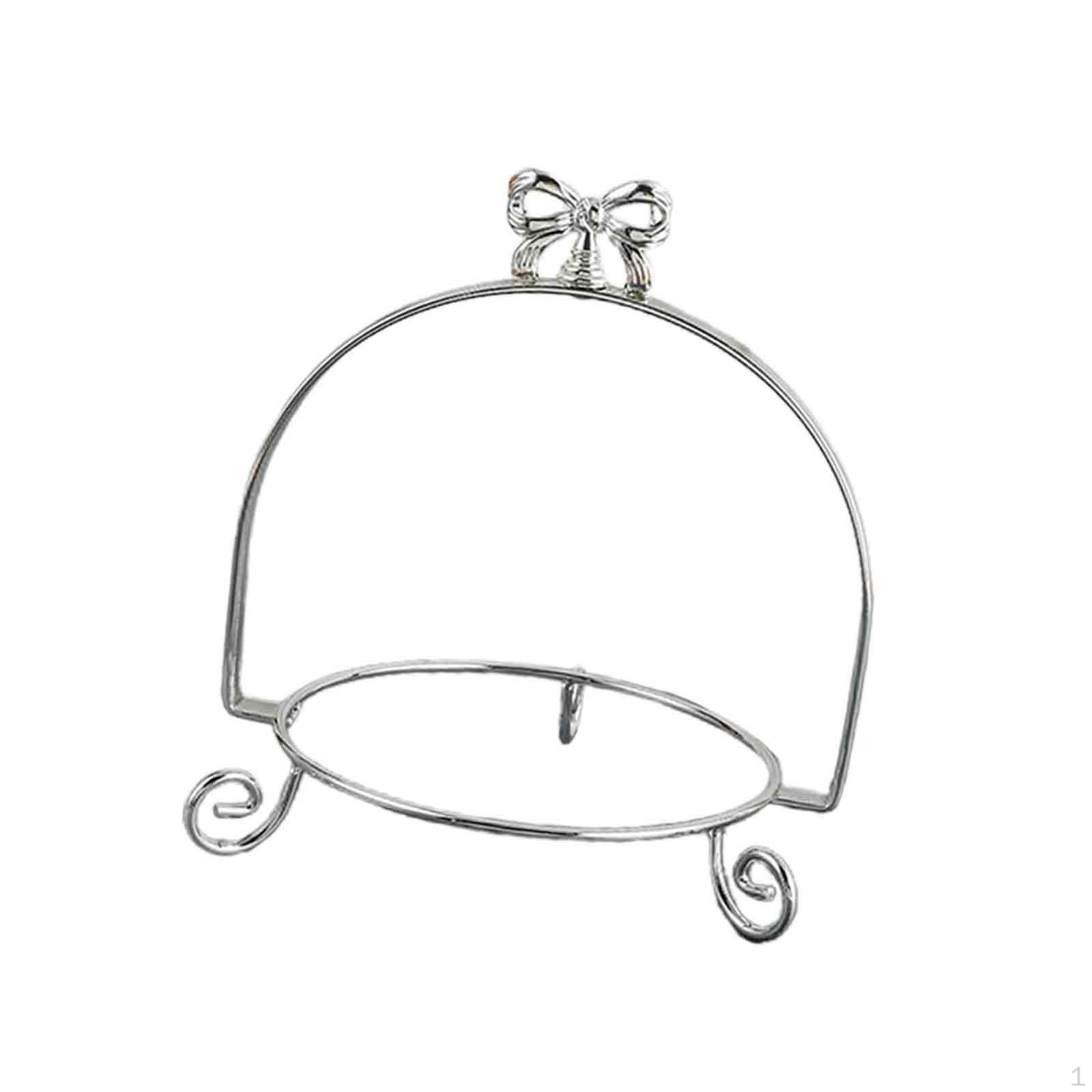 

Cake Stand Rack Serving Dessert Display Countertop Vanity for Anniversary Argent and 1 layer