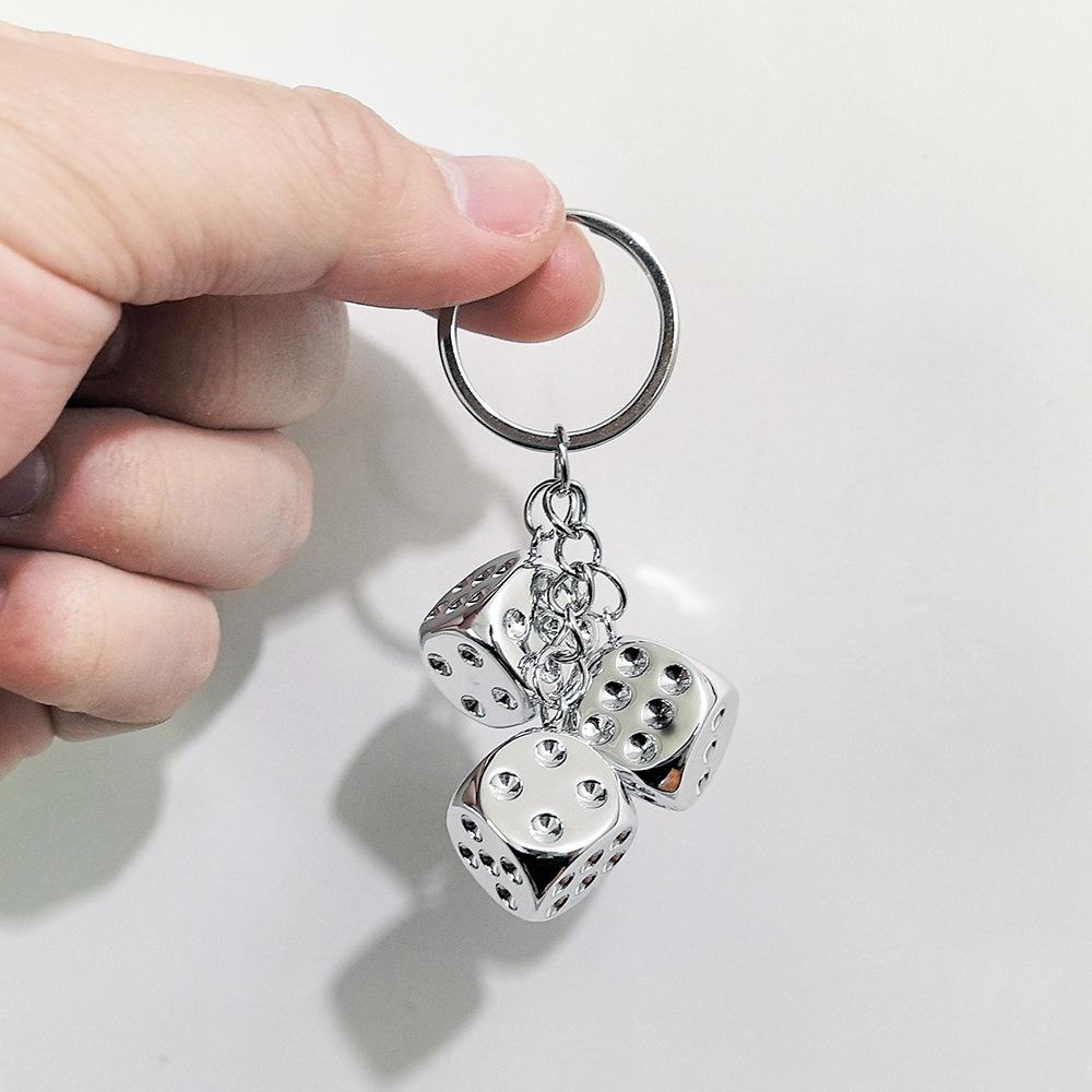 Multicolor Dice Keychain Personalized Number Pendant Bag Accessories Couple Family Keychain Pendant