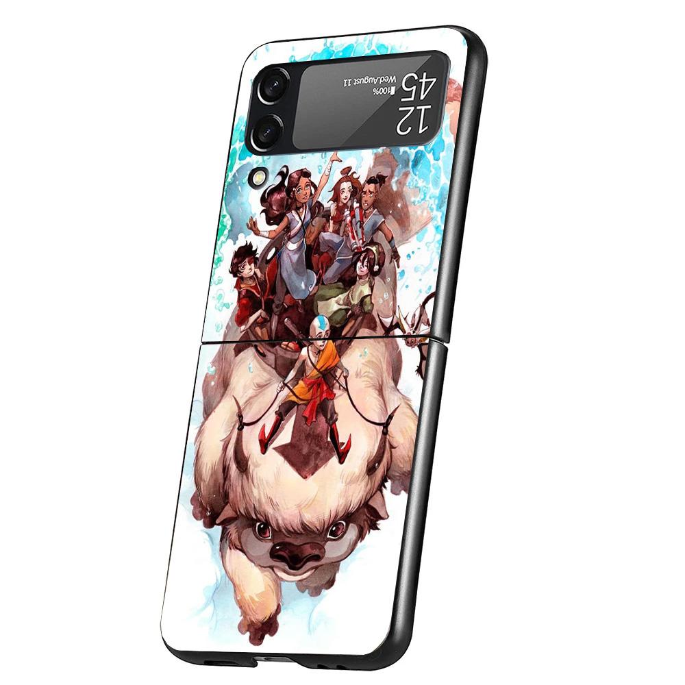 

Anime Avatar The Last Airbender Cover Phone Case For Samsung Galaxy Z Flip 7 6 5 4 3 5G Flip7 Flip6 Flip5 Flip4 Flip3 Black Fund Samsung Z Flip 4