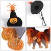 Halloween Collar Hat Set For Pet Dog Cat Head Bone Pattern Hat Funny Cosplay Dress Up Decoration For Holiday Party