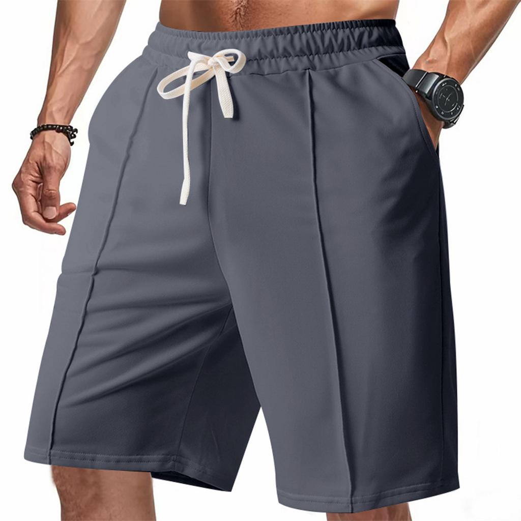 Men'S Straight Work Pants Fashionable And Casual Drawstring Shorts