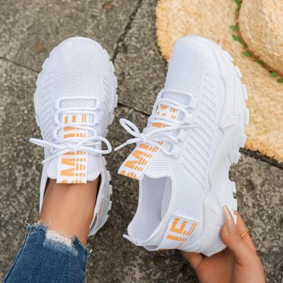 Damen Freizeit Schuhe Fly-Woven Obermaterial Running Trend Große Größen Sportschuhe Freizeit Schuhe