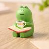 Resine Caffè Rane con Sedia a Dondolo Scultura in Miniatura Fatta a Mano Ornamento da Scrivania Per Studio e Decorazione Ufficio