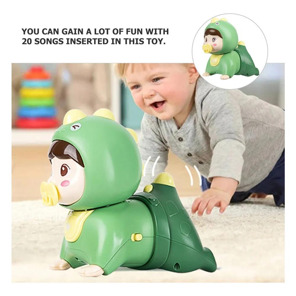 Tartaruga Musical Bebê Engatinhando Brinquedos Brinquedos para Barriguinha com Luz e Som Brinquedo Educacional Infantil Presentes de Aniversário para Menino Menina