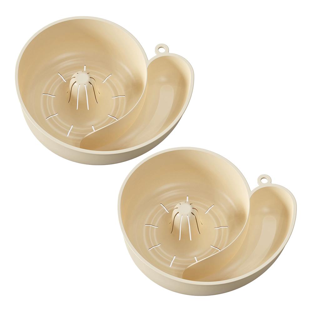 2-In-1 Snail Shape Drain Automatic Cleaning Basket Fruit Plate Filter Household Food Grade Fruit Washing kitchens accessories