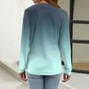 Women's T Shirt Print Button Long Sleeve Daily Weekend Fashion Basic V- Neck Regular Top