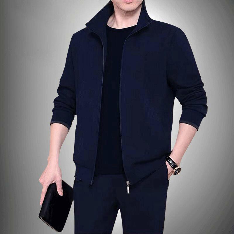 Men's Winter Two-Piece Cardigan Hoodie Sports Suit