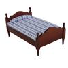 1:12   Wood Small Bed Model in Redwood Color    ature   Furniture