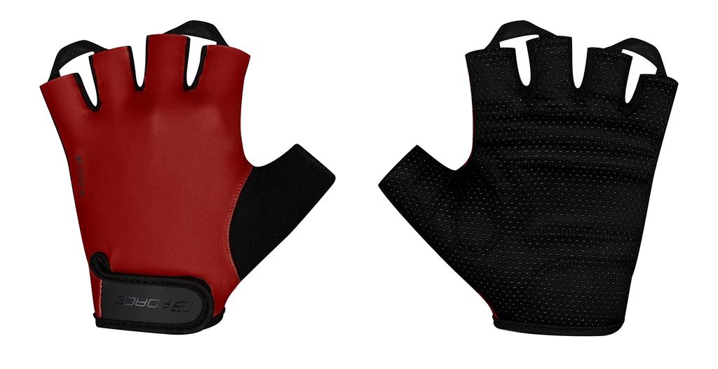 FORCE LOOK Short Finger Cycling Size 80843 Gloves, Fingerless, Red, M,
