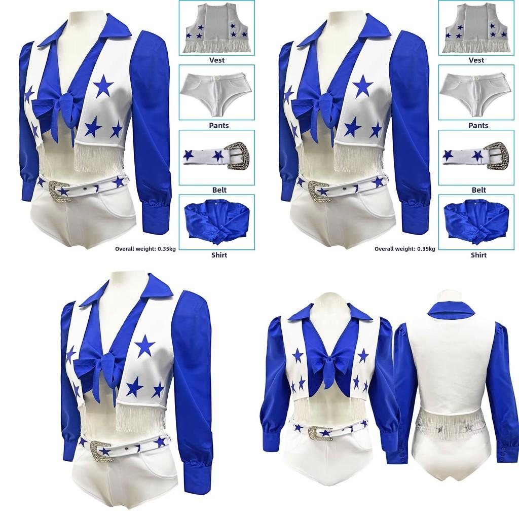 Football Match Cheerleader Girl Performance Costume Set For Performance And Event Use