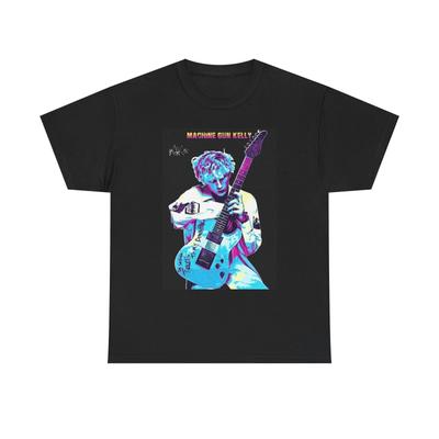 Machine Gun Kelly T-shirt Rock Pop Grafisk Retro Unisex Tung Bomulls-T-shirt