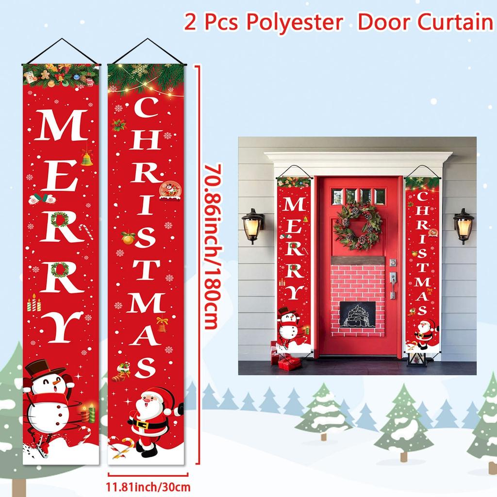 Nutcracker Soldier Banner Christmas Door Curtain Merry Christmas Decoration for Home 2025 Xmas Navidad Natal New Year Gifts