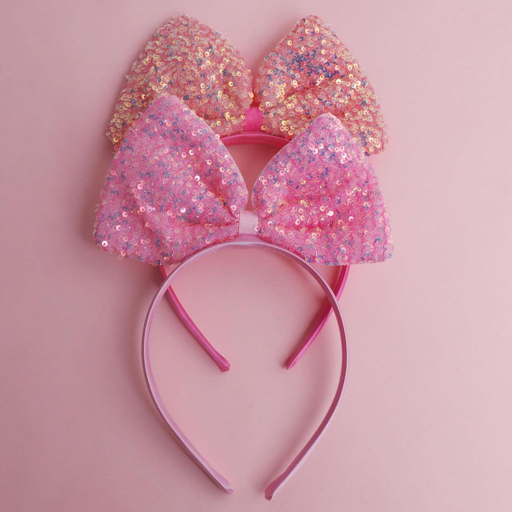 Colorful Glitter Bow Headband - Festival & Party Accessory for Kids