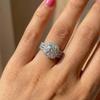 CopperSparkling Full Zircon Square Geometry Rings for Women Gift Party High Quality stylish Jewelry s