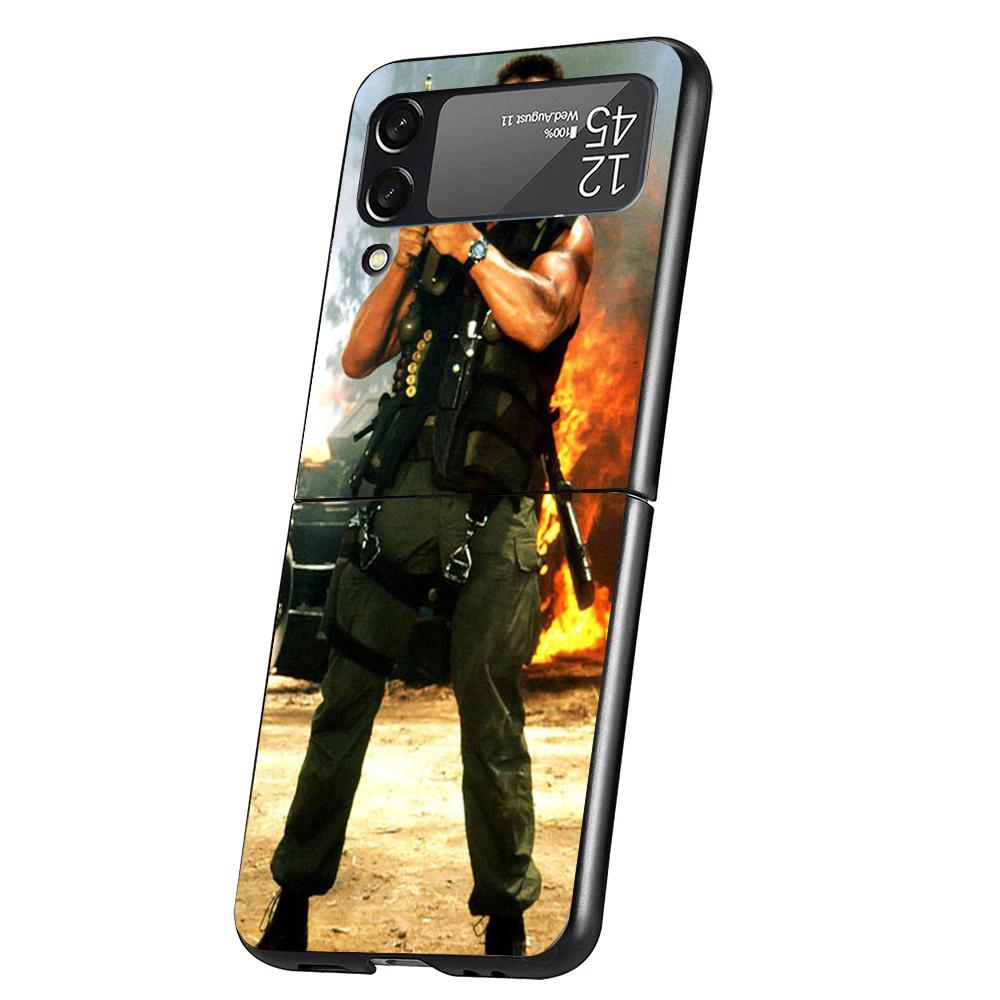 Arnold Schwarzenegger Terminator Cover Phone Case For Samsung Galaxy Z Flip 7 6 5 4 3 5G Flip7 Flip6 Flip5 Flip4 Flip3 Black Fun