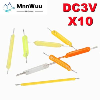 10 piezas de 3 V COB LED de cerámica de filamento de bombilla Edison piezas de lámpara 19 mm 29 mm 39 mm 54 mm 68 mm bombilla Edison diodos de luz accesorios de iluminación