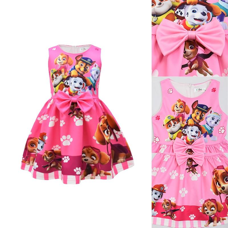 Schleife Mädchen Kinder Kleid Kurzarm Cosplay Kostüm Party Prinzessin