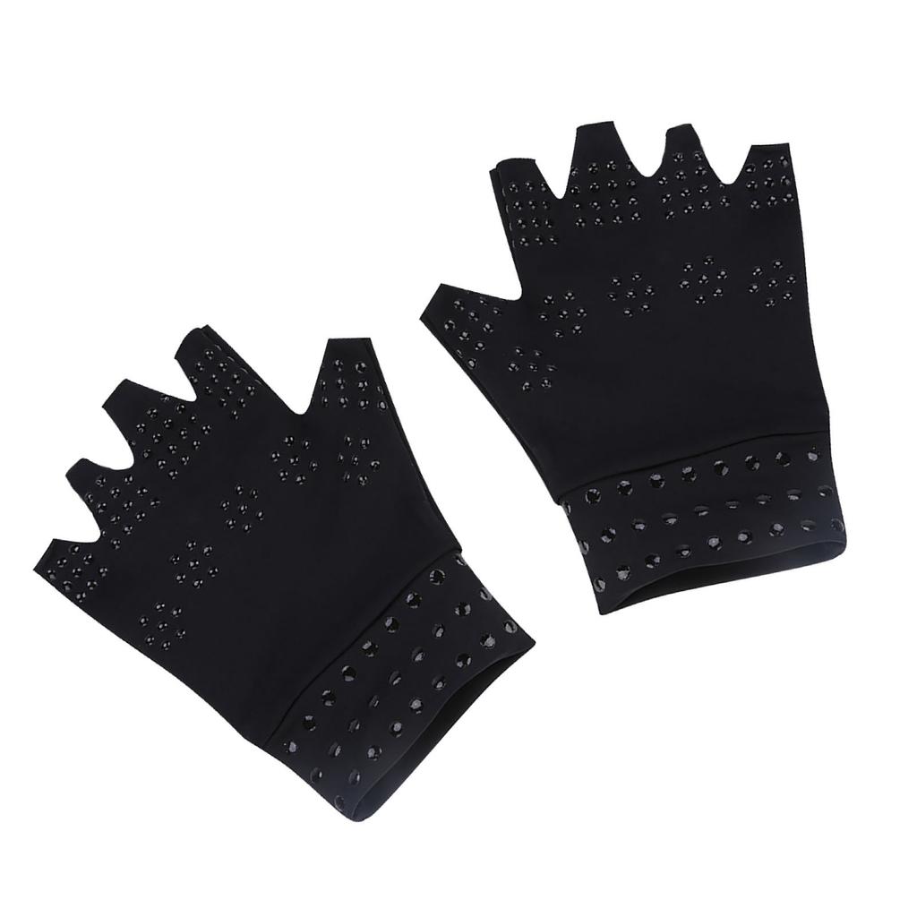 1 Pair Fingerless Gloves Unisex Nylon Compression Gloves Breathable for Daily Living Nude