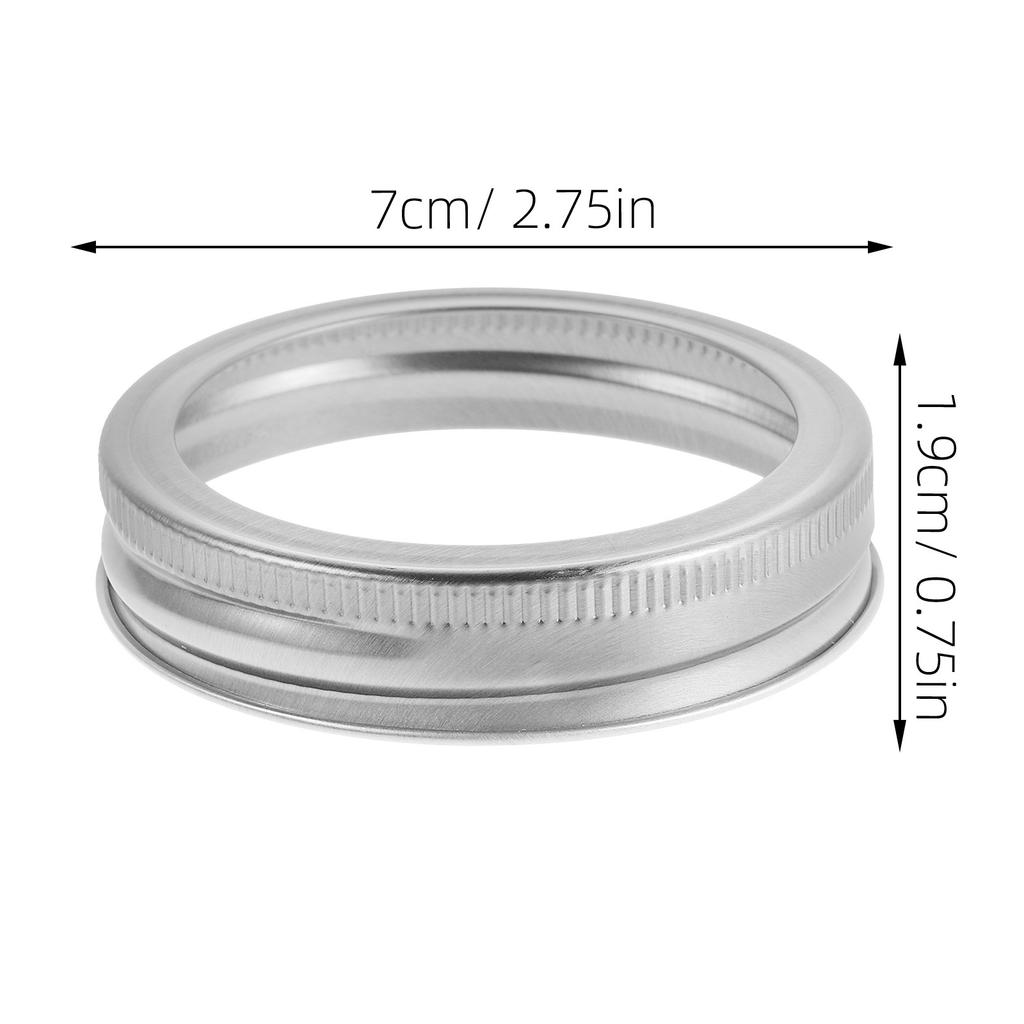 24Pcs Tinplate Mason Jar Lids Wide Mouth Metal Bands Reusable Canning Jar Rings Food Storage Preserve Canning Bands