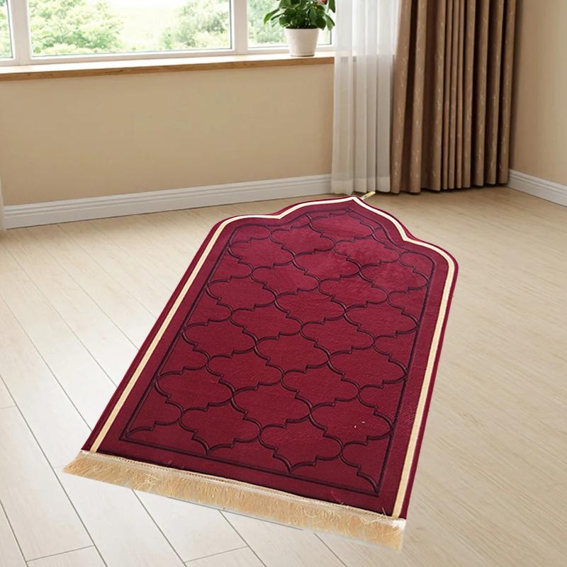 Cross-border Irregular Prayer Flannel Thick Short Pile Gift Sponge-Printed Carpet
