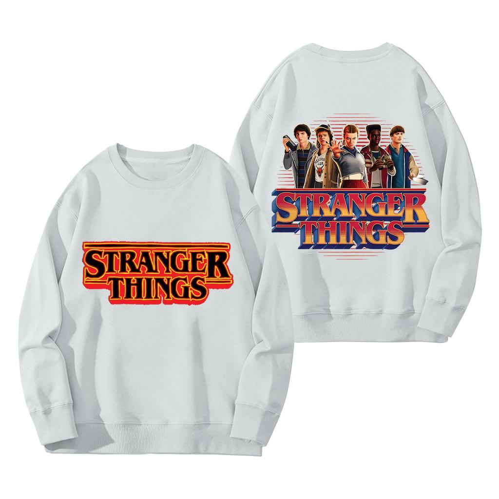 Dámská módní a ležérní mikina s dlouhým rukávem, kulatým výstřihem a potiskem