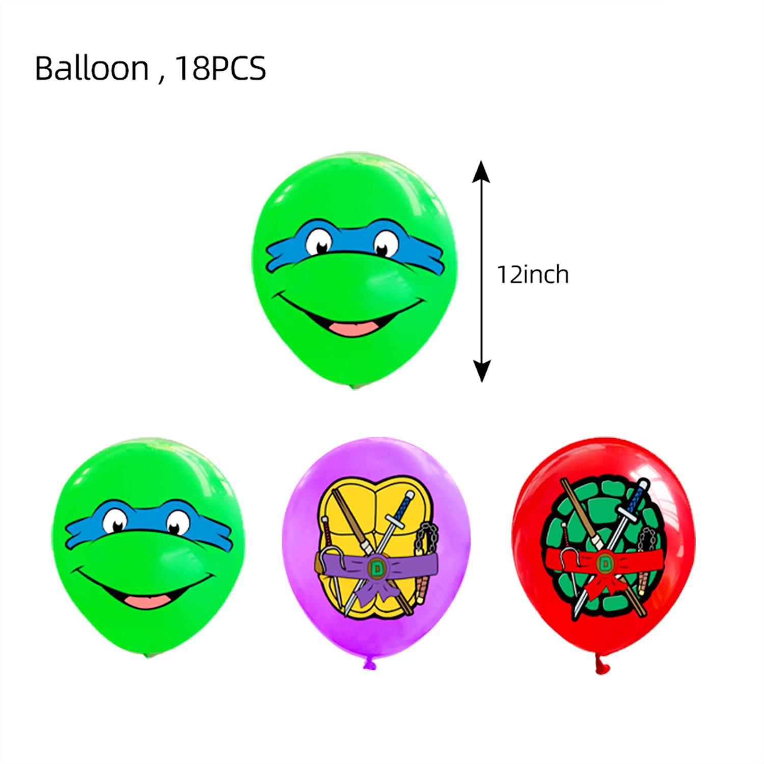 Набор детской праздничной посуды и украшений «Черепашки-ниндзя»