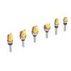6Pcs Flush Trim Bit 6mm Shank Pattern Router with Bearing Hinge Mortising Wood Milling Cutter