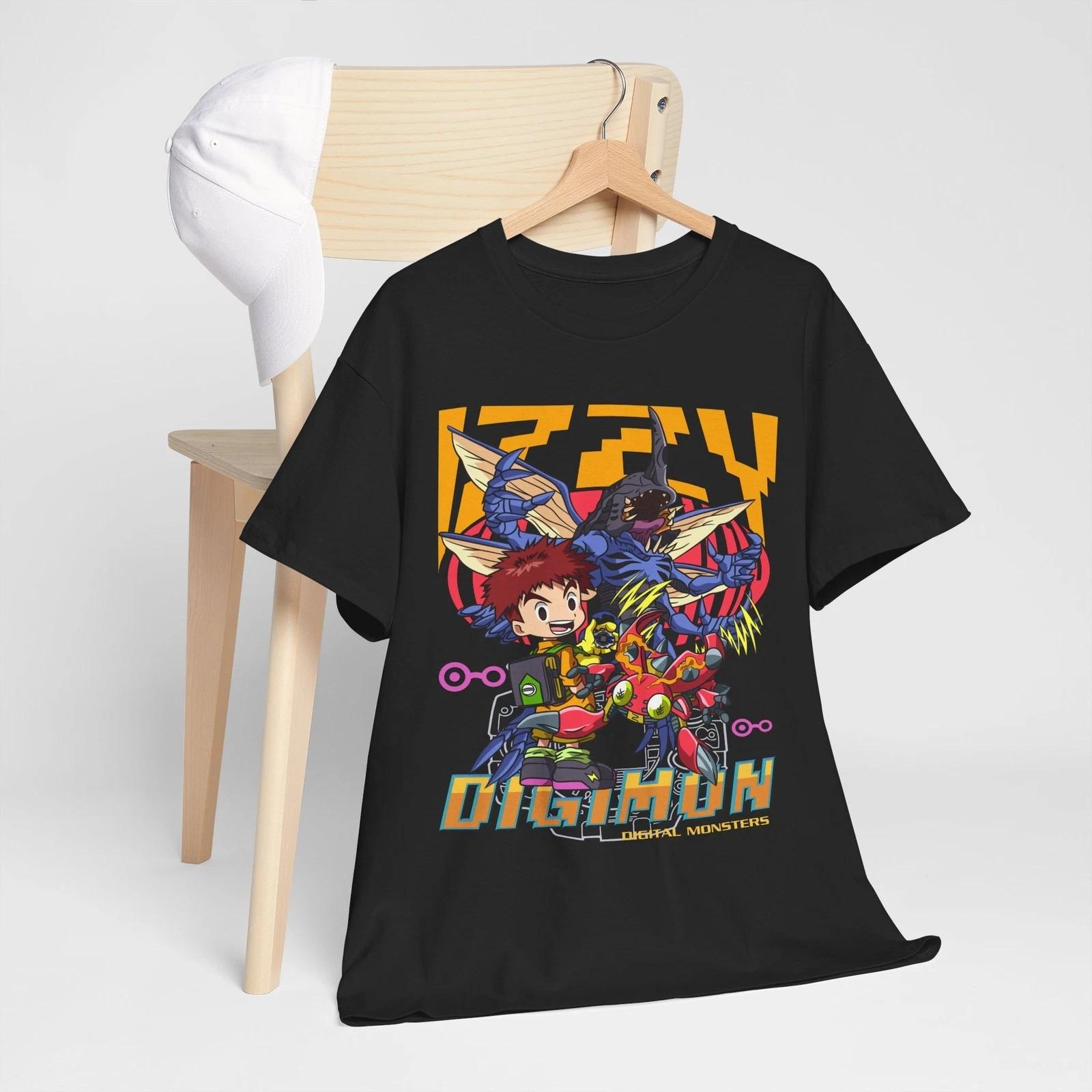 

2026 Summer Digimon Adventure Anime Izumi KoushiroTentomon Loose Shortsleeved Pure Cotton Childrens Tshirt Tide Unisex Y2k S