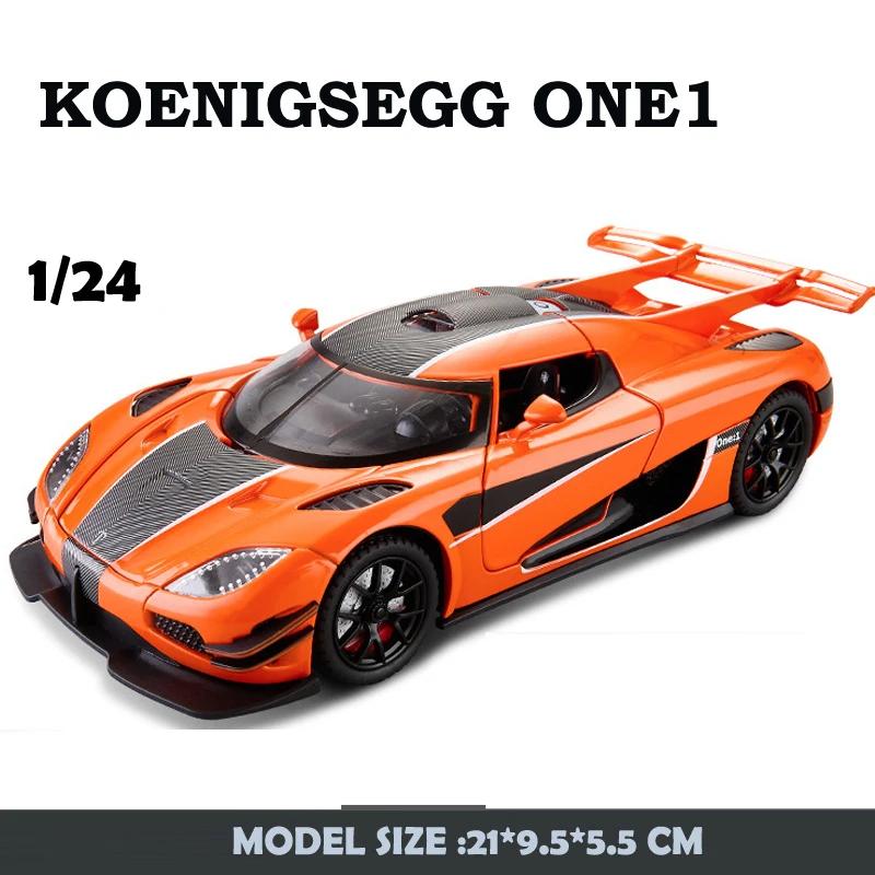 Diecast 1:24 One1 Sport Car Model Imitation Alloy Casting Metal Children's Toy Vehicles Collective Home Decor Gifts