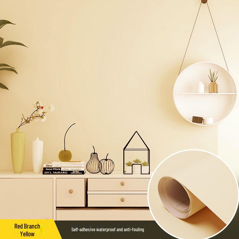 Self-Adhesive Solid Color PVC Wallpaper for Bedroom and Home Décor