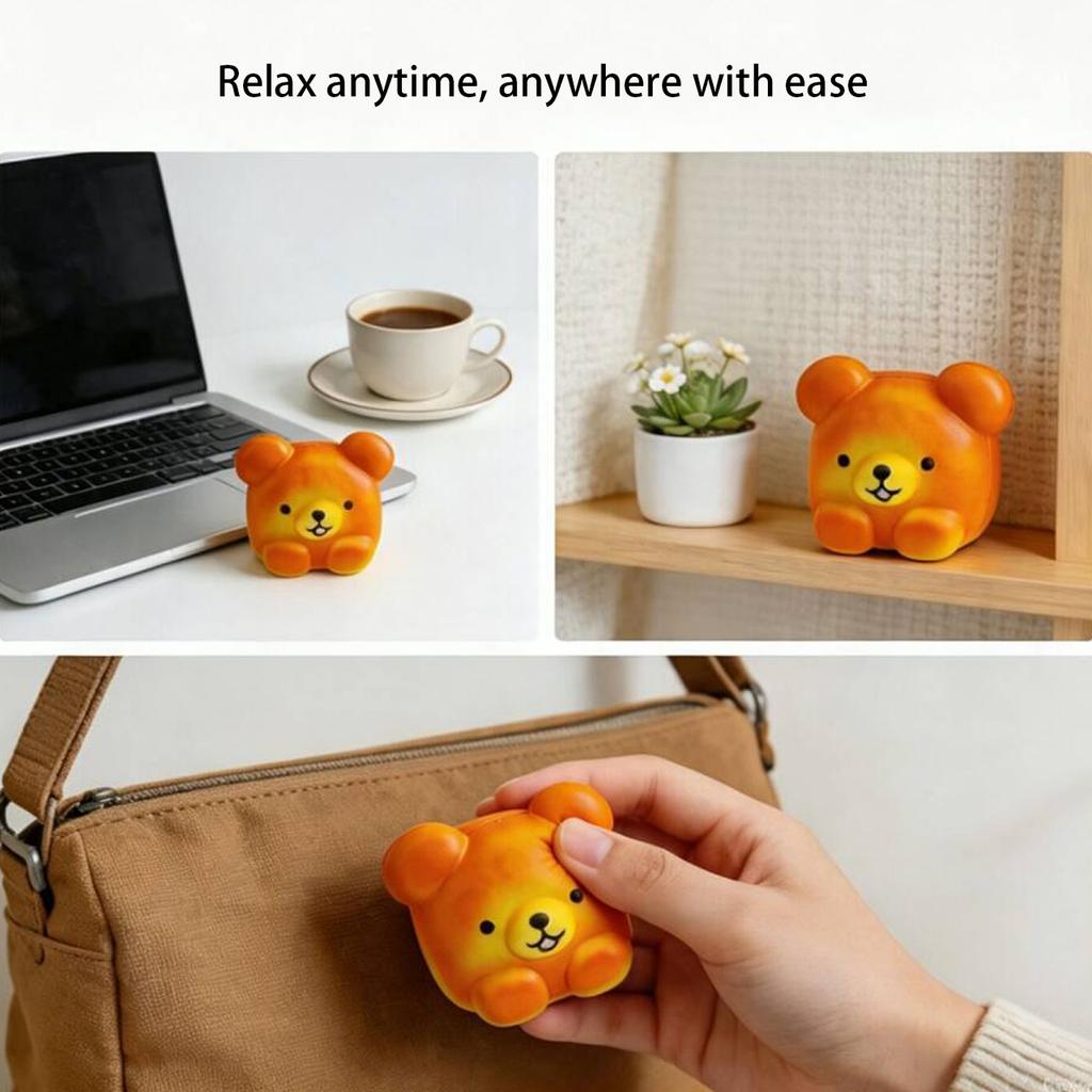Slow rebound simulation bread decompression toy, pinching and playing cartoon decompression tool
