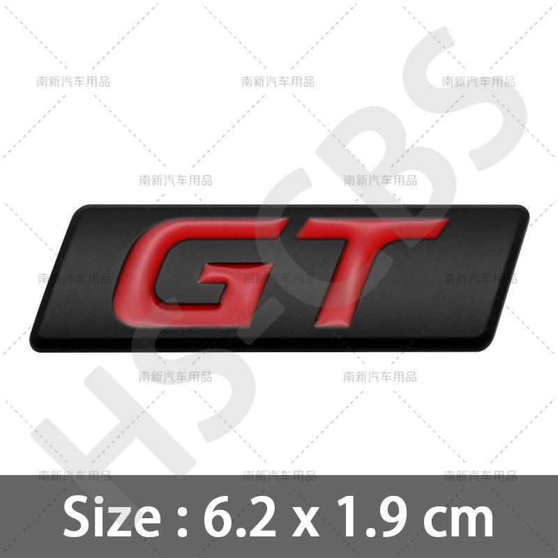 WDC5   1Pcs Metal 3D Car Rear Trunk GT Emblem Logo Auto Door Fender Badge Tailgate ogo GT Car Body Decorative Stickers Accessoires