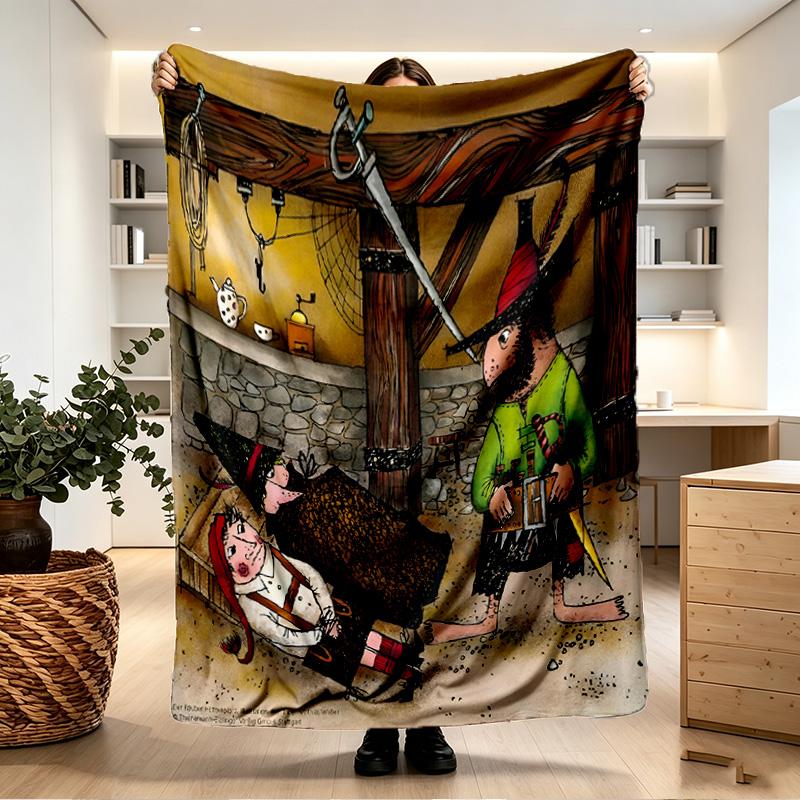Der Rauber Hotzenplotz Print Blanket - Soft & Comfortable, for Bedroom, Travel, Sofa, Home Decoration - Birthday Christmas Gift for Friend