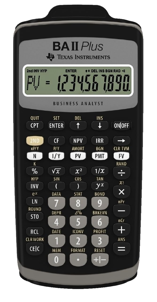 

Фінансовий калькулятор Texas Instruments BA II Plus з посібником японською мовою (112с) [Звичайний імпортер] [Гарантія включена] чорний