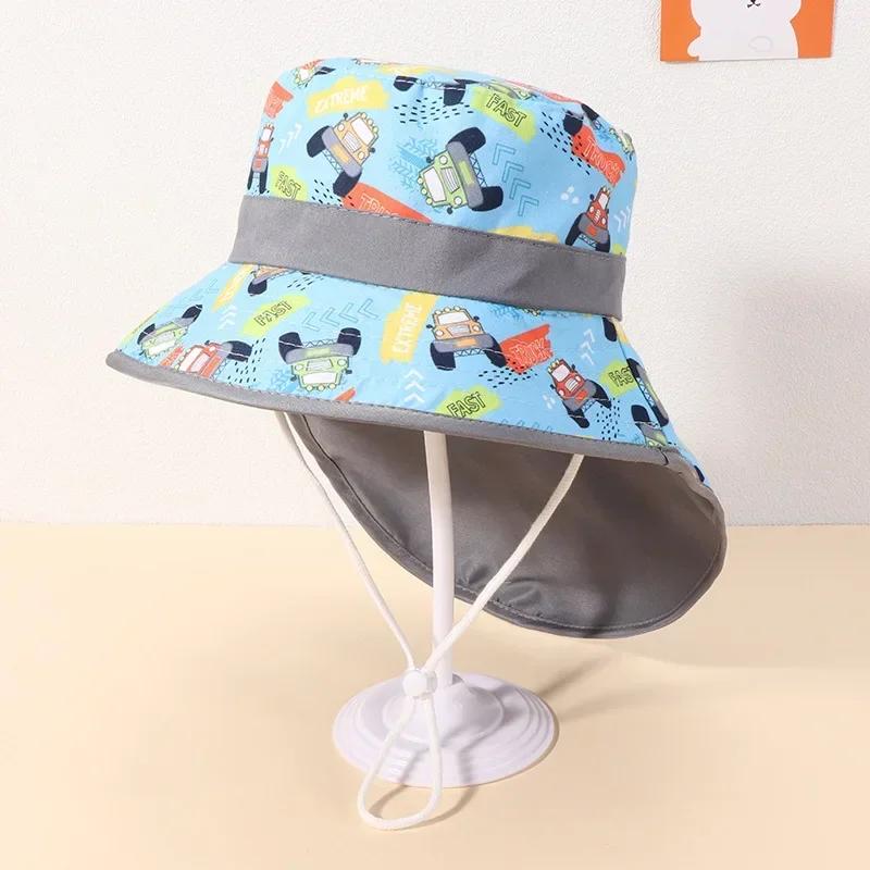 Spring Summer Cotton Baby Sun Hat for Girls Boys Baby Bucket Hat Outdoor Children UV Protection Beach Hat