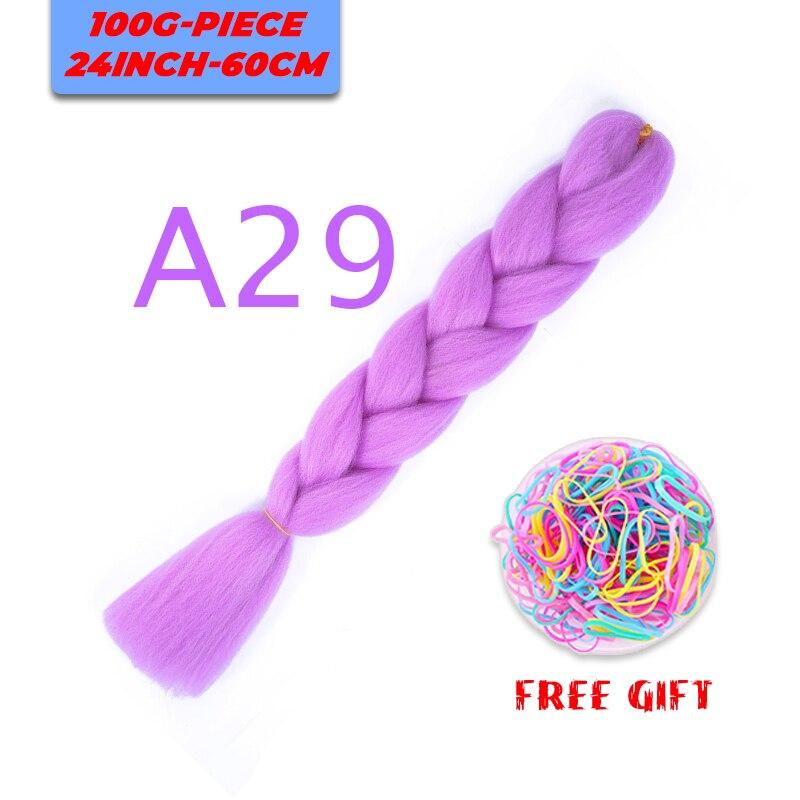 MERISIHAIR Single Ombre Color Synthetic Hair Extension Crochet Twist Jumbo Braiding Long Hair