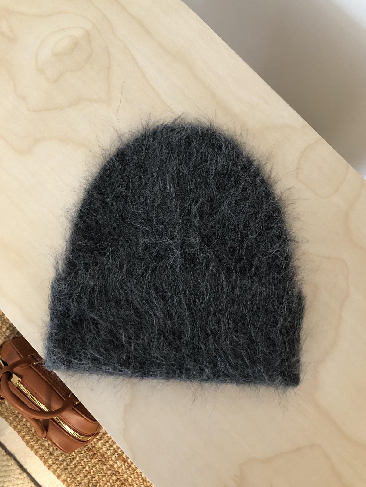 

Женская вязаная шапка из шерсти альпака Yulan 2024 — тепло для осени/зимы M (56-58cm) темно-серого