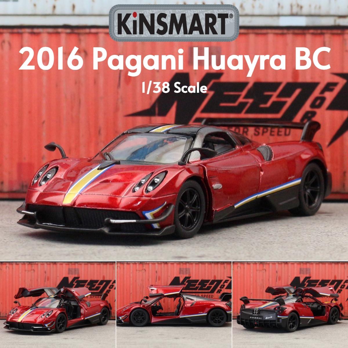 Kinsmart Spielzeugauto Modell 1/38 Pagani Huayra Bc Super Sport Racing Diecast Miniatur Pull-Back Fahrzeug Sammlung Geschenk Für Kind Junge brown