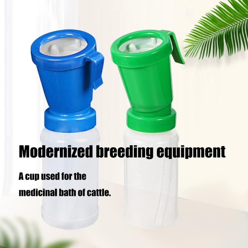 NonReflow Teat Dip Cups for Cow Sheep Goat Hygiene 300ml Ergonomic Dip Cup Nipple Cleaning