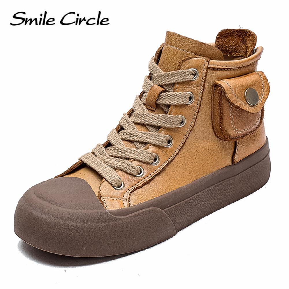 Damen-Stiefel aus echtem Leder, mit Schnürung hinten und Reißverschluss,  Stiefeletten, bequeme, modische Freizeitschuhe