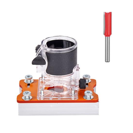 Wood Trimmer Router Base 65mm Inner Diameter Aluminum Alloy 2 in 1 Wood Palm Router Base Grooving Curve Cutting Woodworking Tool