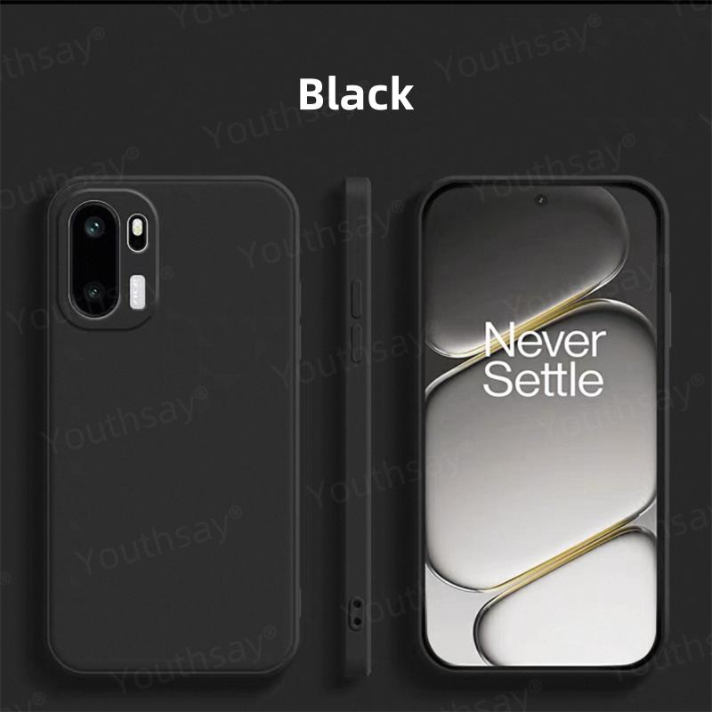 Роскошный Чехол Для Oneplus 15R Чехол Oneplus 15R Fundas Coque Жидкий Силикон Мягкий ТПУ Бампер для Телефона Oneplus 15R OnePlus 15R чёрный