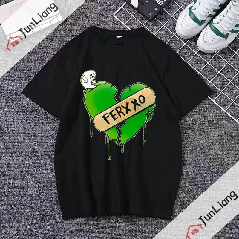Ferxxo Breathable Tshirt Rapper Feid Printed Tshirts Summer Short Sleeve Tee Hip Hop Unisex Women Streetwear Tshirt