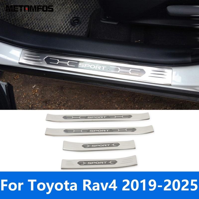 For Toyota Rav4 Rav 4 -  2024 2025 Exterior Door Sill Scuff Plate Welcome Pedal Entry Guard Accessories Car Styling
